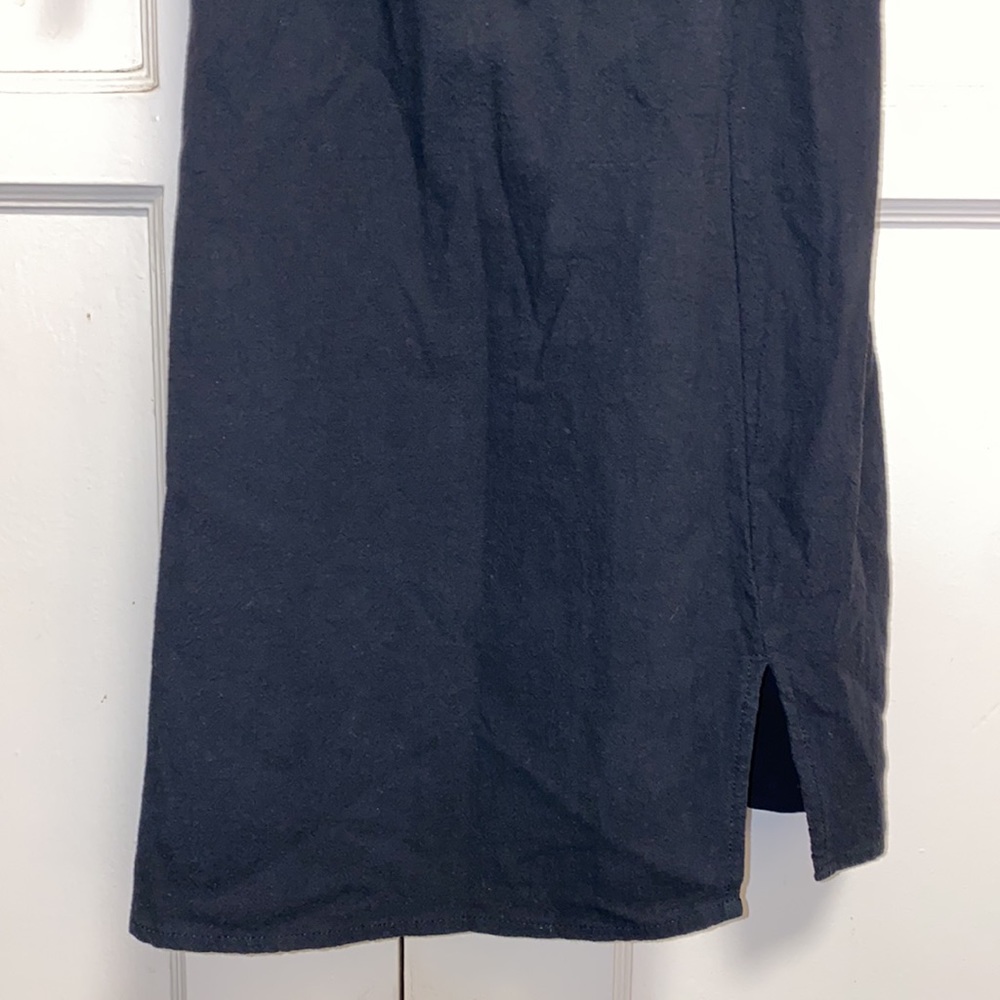 SHEIN Small Frenchy Puff Sleeve Knot Front Frill Trim Split Hem - Picture 9 of 11